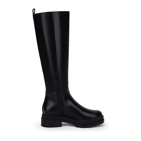 Knee High Platform Boots Chunky Block Heel Side Zipper - Picture 2 of 5